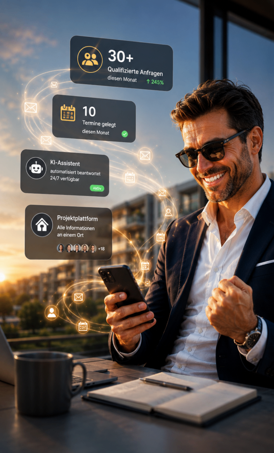 Bauträger erhält qualifizierte Anfragen und Termine über die digitale Projektplattform